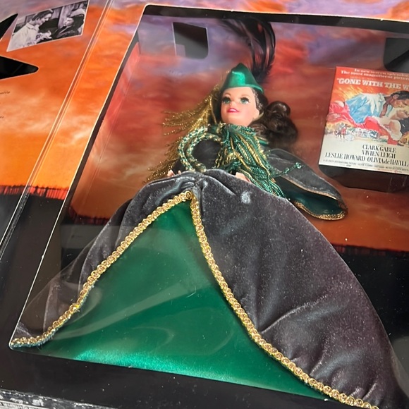 Mattel | Toys | New Scarlett Ohara As Barbie Gone With The Wind Green  Drapes Dress Velvet Asis | Poshmark